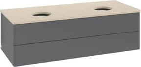 V&B Waschtischunterschrank Antao ohne Frontstruktur in Anthrazit, B/T/H: 120 x 36 x 50 cm - Bild 1