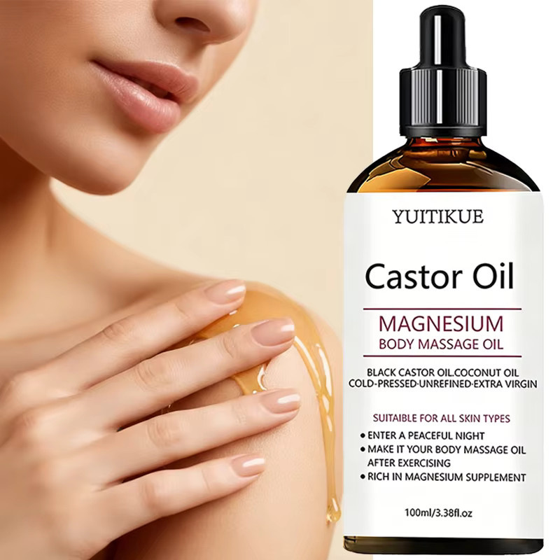 YUITIKUE Rizinusöl Magnesium Körpermassageöl, 100 ml - Bild 3