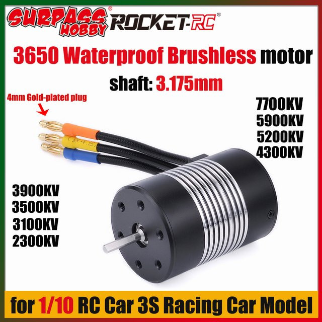 NeebRC Rocket 3650 Bürstenloser Motor, 3,175 mm Welle, für 1/10 RC Car Racing Truck - Bild 1