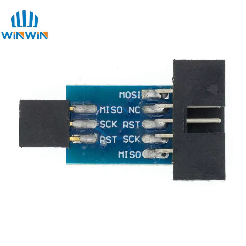 AITEWIN ROBOT USBASP USBISP AVR Programmierer mit 10Pin zu 6 Pin Adapter Board in Blau - Bild 4