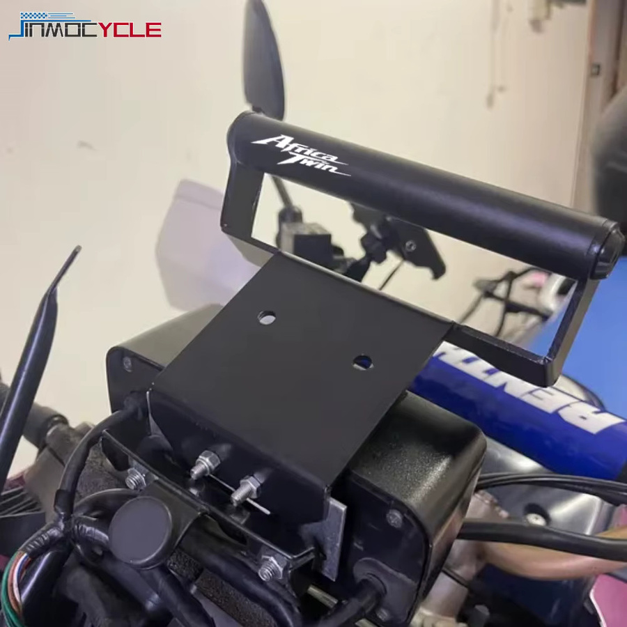 Motorrad Telefonhalterung und GPS Navigations Verlängerung für Honda XRV750 Africa Twin RD07 in Schwarz - Bild 1