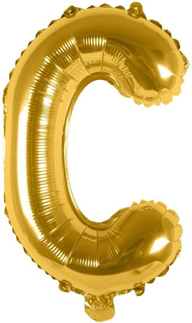 Rico Design Folienballon Buchstabe C in Gold, Höhe: 36 cm - Bild 1