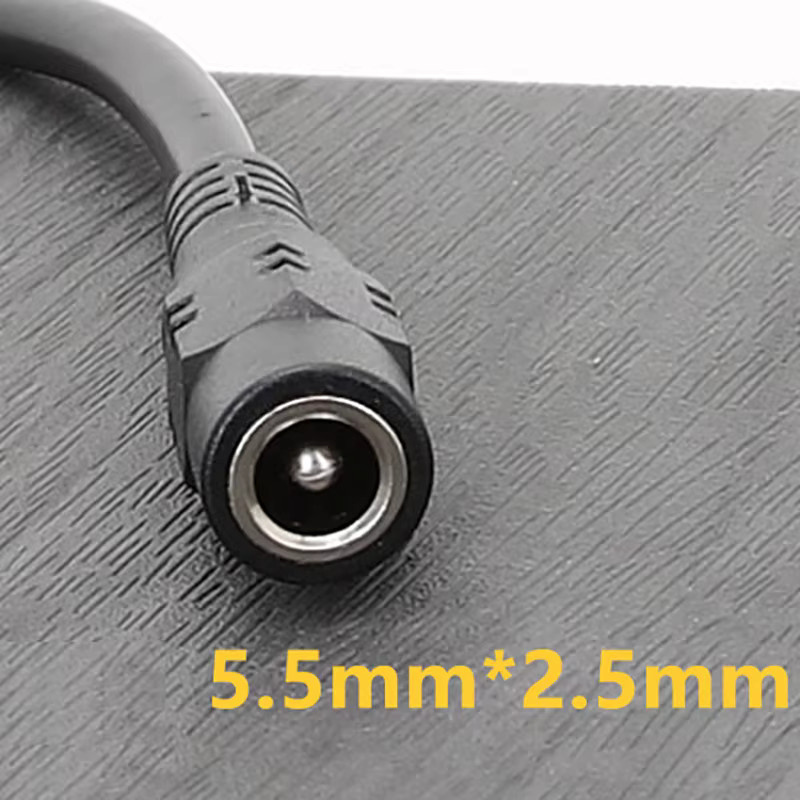 OULLX DC-zu-SATA-Konverterkabel Schwarz, 5,5 x 2,5 mm DC5525 auf 4-Port SATA-Splitter für HDD-Netzteil-Anschluss, 12 V - Bild 3