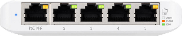 Ubiquiti UniFi USW-Flex-Mini Smart Switch in Weiß mit 5 x 10/100/1000 LAN Ports und PoE+ Unterstützung - Bild 2