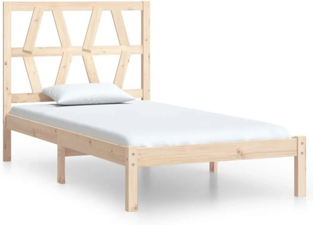 vidaXL Massivholzbett aus Kiefer in Braun, B/T/H: 90 x 190 cm - Bild 1