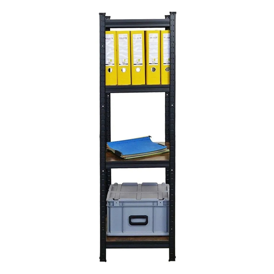 BERLINLODGE Wohnregal Ragnar Bücherregal in Vintagebraun-Schwarz mit verstellbaren Regalböden, H x B x T: 150 x 45 x 45 cm - Bild 2
