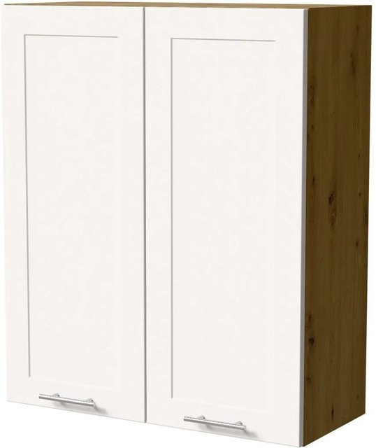 Feldmann-Wohnen Hängeschrank Oslo W4 in Eiche Artisan und Weiß Matt mit Rahmenoptik, B/T/H: 80 x 32,5 x 96 cm - Bild 1