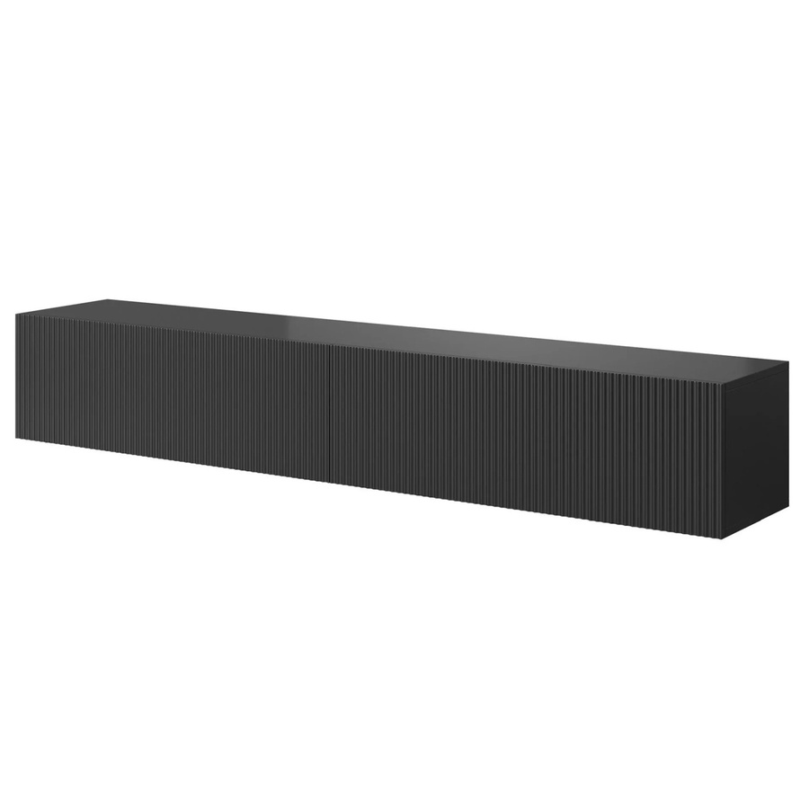 Selsey TV-Hängeboard Veldio mit Lamellenfront in Schwarz, Breite: 175 cm - Bild 2
