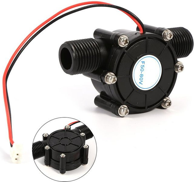 TOMTOP 10W Hochleistungs-Wasserturbinengenerator Mikro-Wasserkraft-Ladegerät DC 0-80V in Schwarz - Bild 1