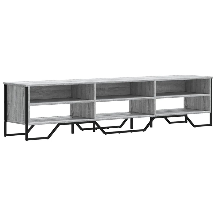 vidaXL TV-Schrank modern in Grau Sonoma aus Holzwerkstoff und Metall, B/T/H: 180 x 34 x 41 cm - Bild 2