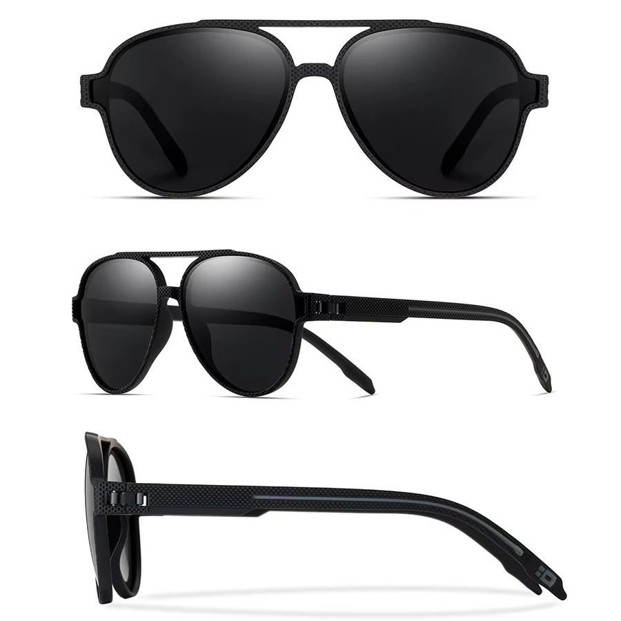CRIXALIS Sonnenbrille Aviator, Vollrand, Schwarz, Unisex, polarisiert - Bild 4