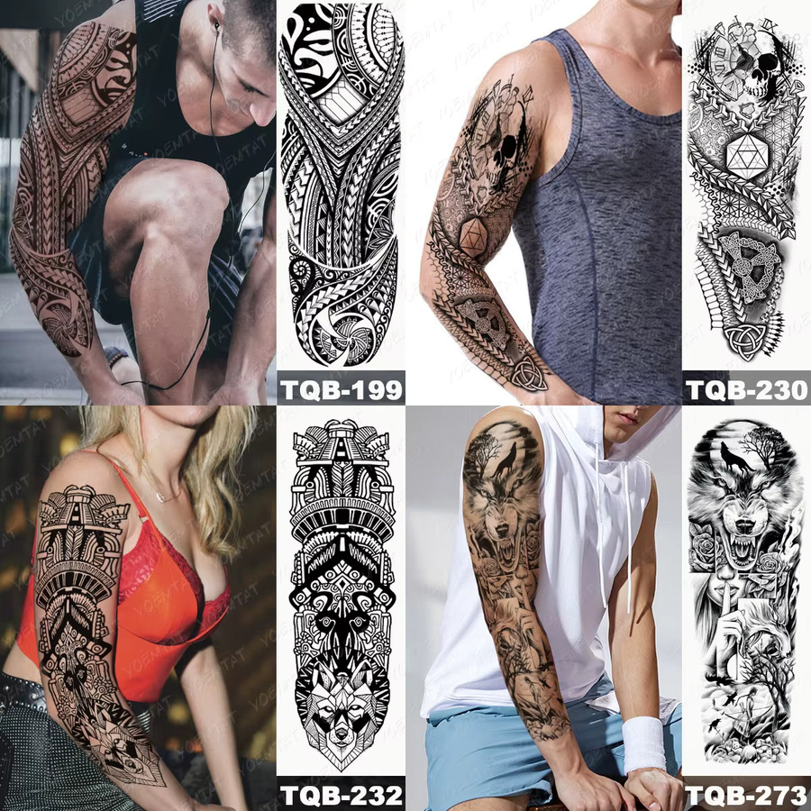 YOEMTAT Temporäre Tattoo Aufkleber Tribal Totem, Unisex - Bild 3