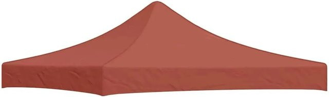 vidaXL Partyzelt-Dach Faltpavillon in Terrakotta Rot aus Polyester mit PVC-Beschichtung, B/T: 300 x 300 cm - Bild 1