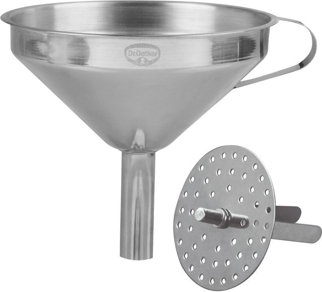 Dr. Oetker Trichter mit Siebeinsatz aus Edelstahl in Silber - Bild 1