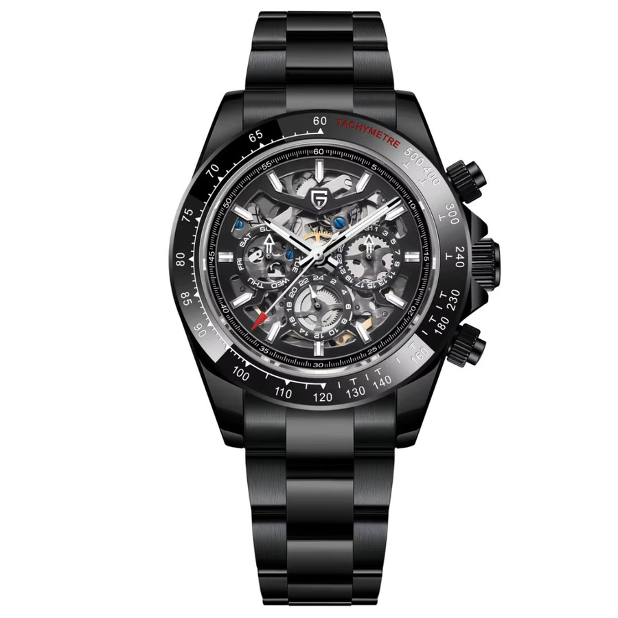 PAGANI DESIGN Armbanduhr, Automatik, Edelstahl, Schwarz, Herren - Bild 7