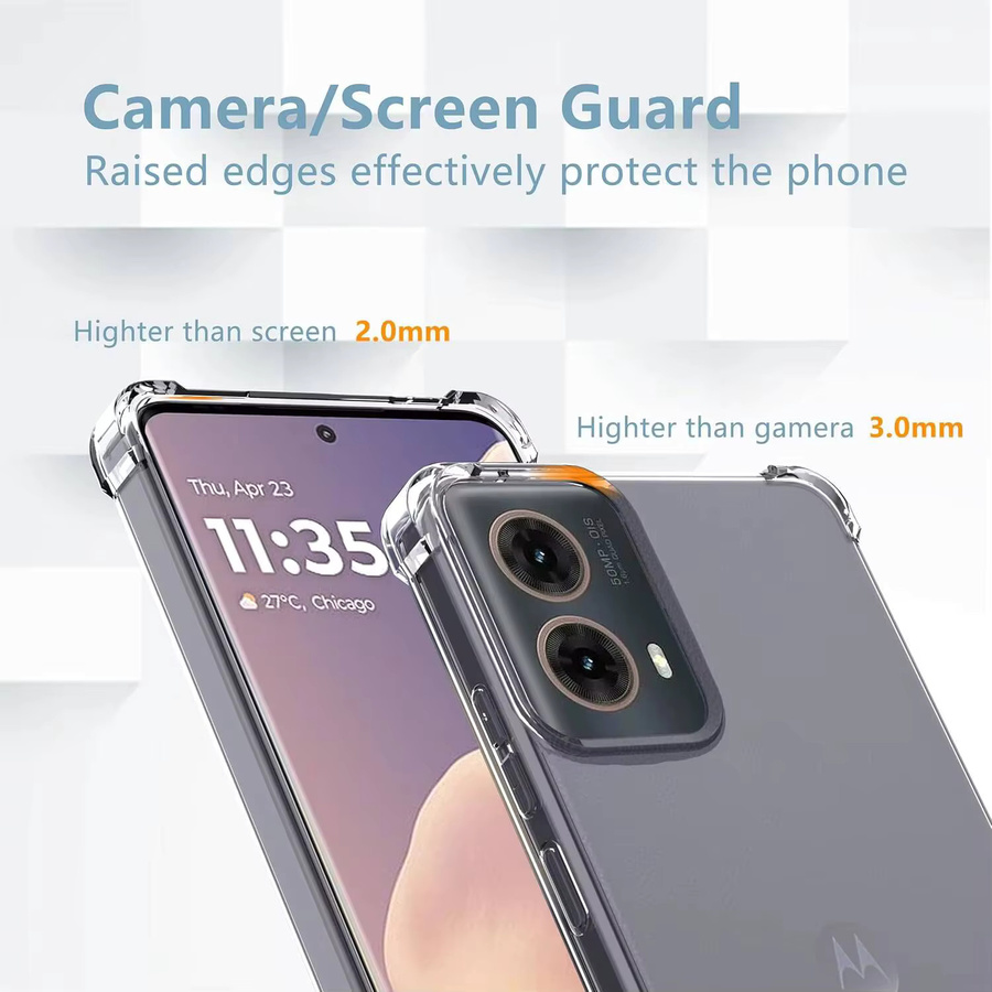 Stoßfeste Airbag TPU Schutzhülle für Motorola Moto Edge 70 Ultra, 70 Fusion+, X70 Air Pro, G77, G67, G57, Power in Transparent - Bild 3