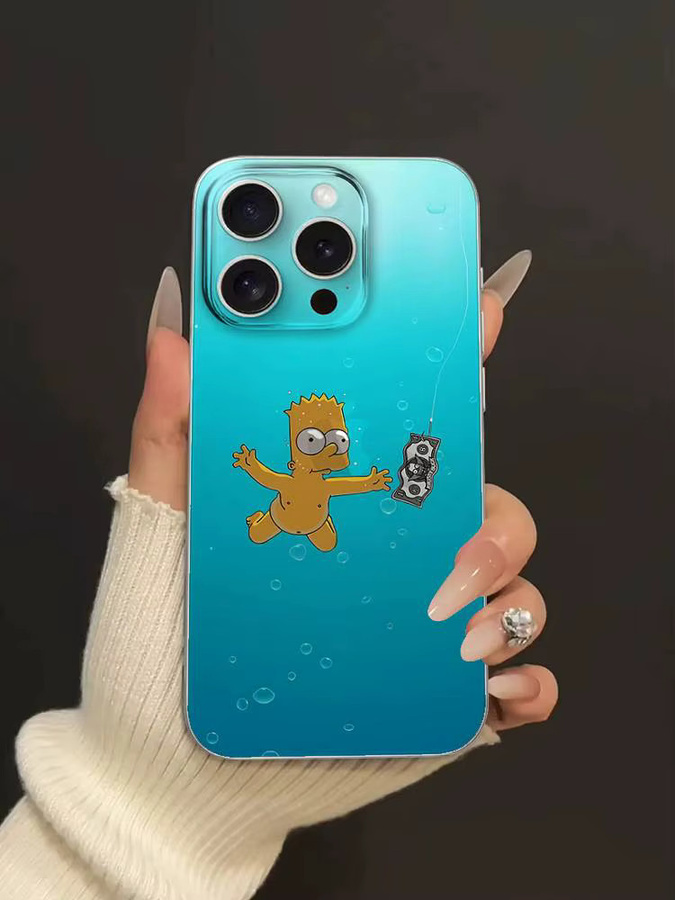 Simpsons Anime Handyhülle für iPhone 11 bis 17 Pro Max, transparente und stoßfeste Schutzhülle in Multicolour - Bild 4