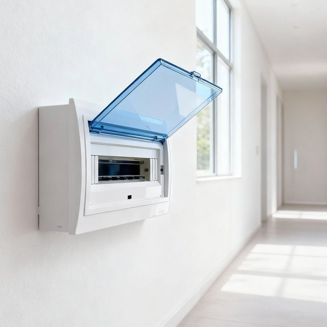 DONGYI Home Elektrischer Verteilerkasten HT-Serie aus PC-Kunststoff in Weiß für den Innenbereich mit 9–12 Wegen - Bild 1