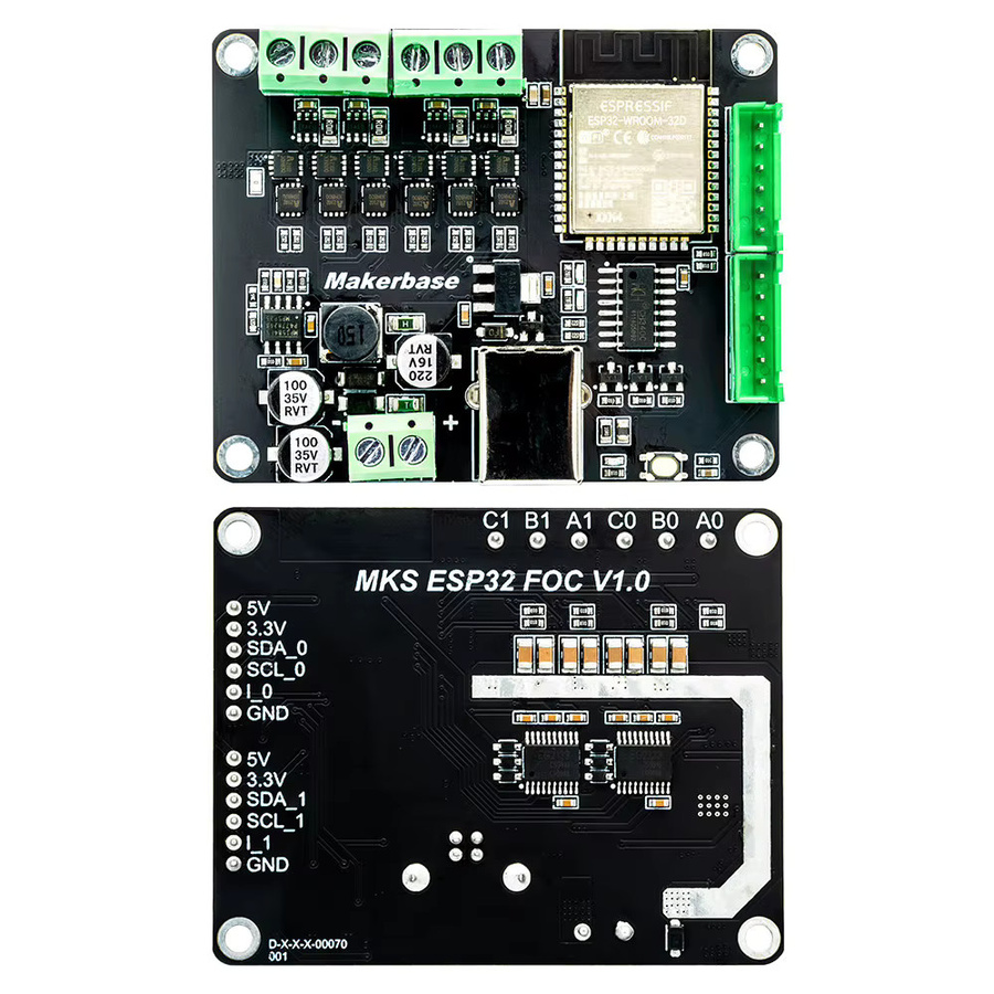 Makerbase MKS ESP32FOC Open-Source SimpleFOC BLDC-Motorsteuerung mit integriertem ESP32 Dual-Current-Loop in Schwarz - Bild 2