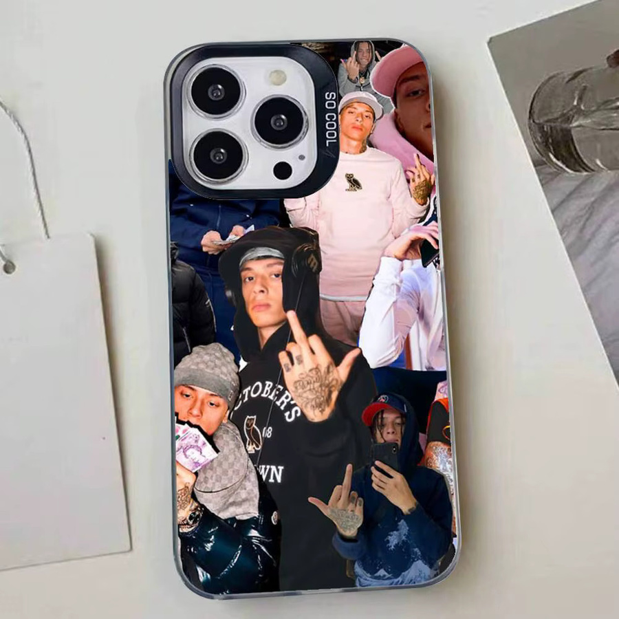 Stoßfeste Handyhülle Central Cee Design für Apple iPhone 11 bis 17 Pro Max Plus in Schwarz Weiß - Bild 6
