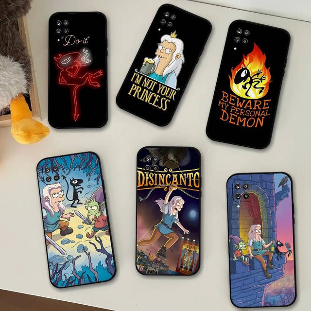 Samsung Handyhülle Cartoon Funny D Disenchantments Soft Cover in Schwarz für Galaxy S21 S22 S23 S24 S25 S26 Ultra FE Plus 5G und A52S - Bild 1