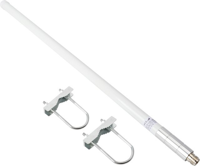 HYS Glasfaserantenne 17 Zoll für UHF 400–470 MHz GMRS und Mobilfunk in Weiß - Bild 1