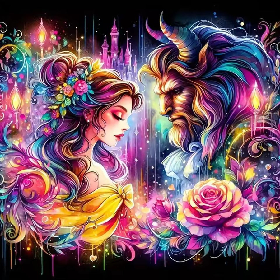 Disney Diamantmalerei Set 5D DIY Diamantstickerei in Multicolour, B/B: 40 x 40 cm - Bild 1