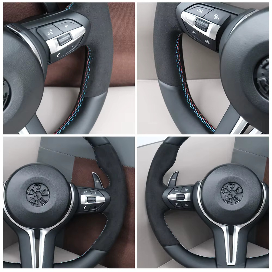 COIKA Lenkrad aus Leder in Schwarz für BMW E90 E87 E83 E92 E84 E70 E71 F20 F23 F30 F34 F10 F25 F48 F15 Upgrade - Bild 3