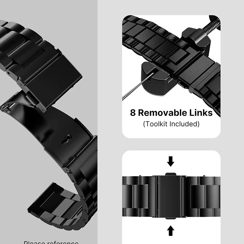 Uhrenarmband Edelstahl, Silber, Unisex - Bild 1