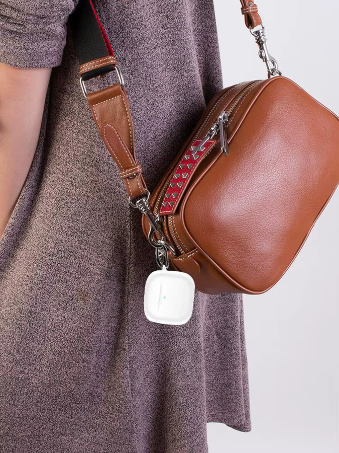 Silikon-Schutzhülle für Apple AirPods 4 (2024) mit Schlüsselanhänger in Blau - Bild 6