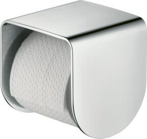 Hansgrohe Axor Papierrollenhalter mit Ablage in Edelstahl-Optik, Wandmontage, Silber - Bild 1