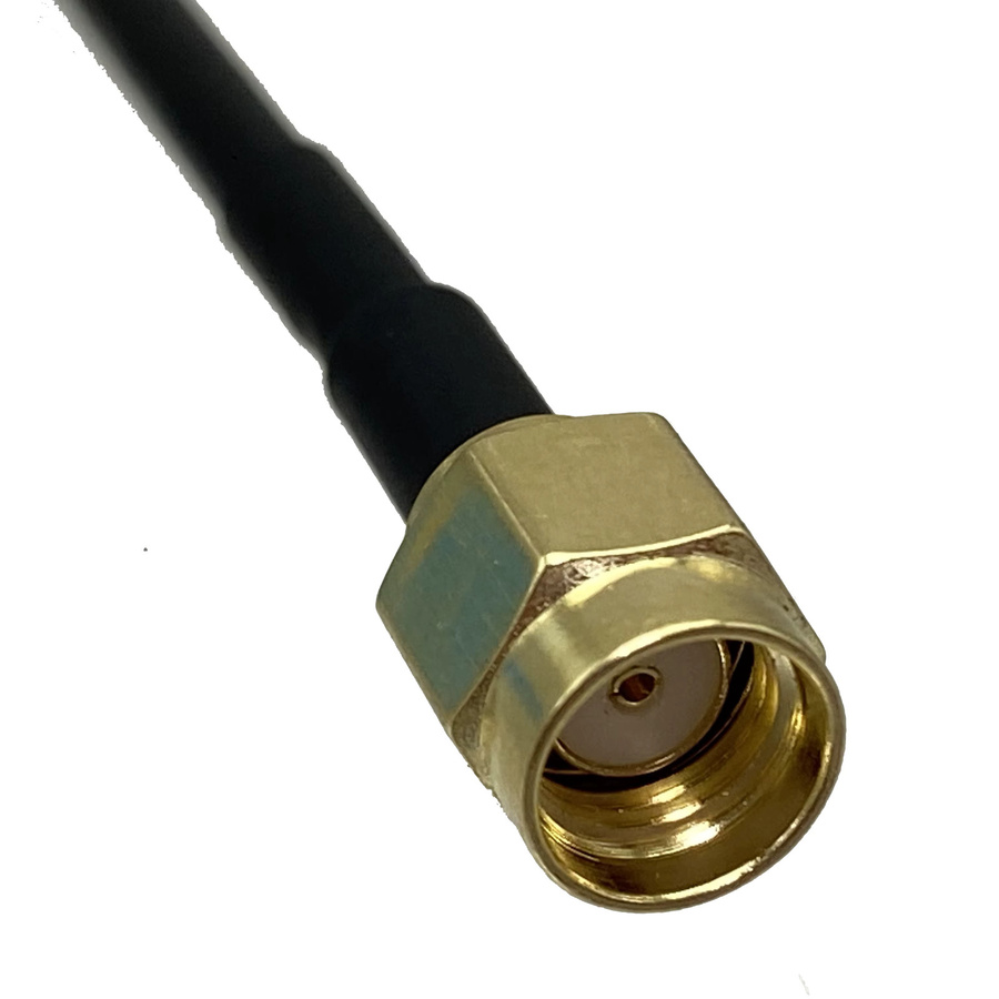 RG174 RF Jumper Pigtail Kabel mit RP-SMA weiblichem Stecker und RP-SMA männlicher Buchse, Schwarz, Länge: 7,62 cm bis 3,05 m - Bild 3