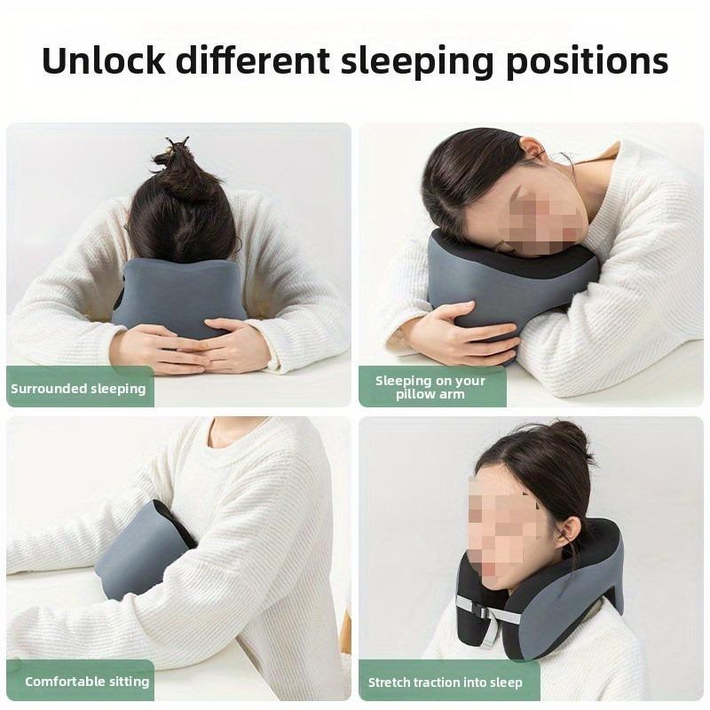 VRZONE U-förmiges Reise-Nackenkissen aus Memory Foam mit Bezug aus Polyester und Baumwolle - Bild 3