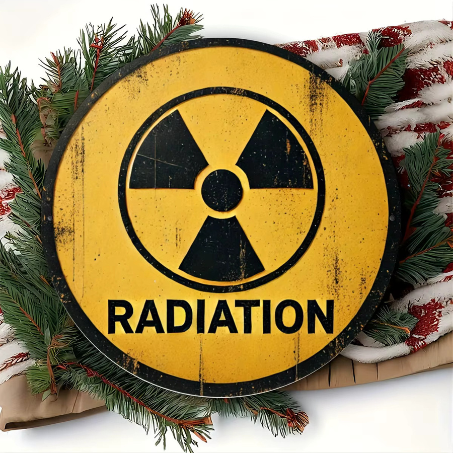 Rundes Aluminium-Wandschild Radiation von EAS in Gelb, Durchmesser: 20,3 cm - Bild 5