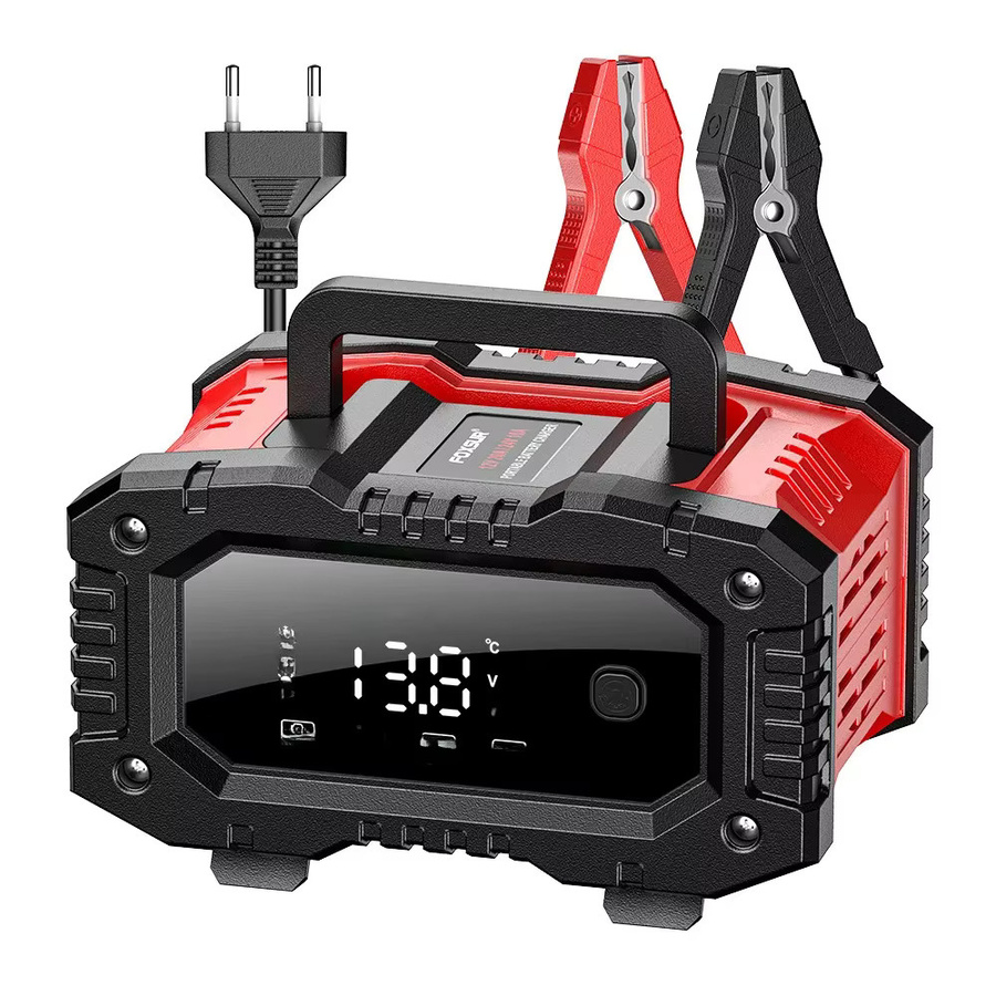 Tragbares EAFC Autobatterieladegerät für 12V und 24V mit Reparaturfunktion für AGM, LiFePO4 und Blei-Säure Batterien von Motorrad und LKW - Bild 6
