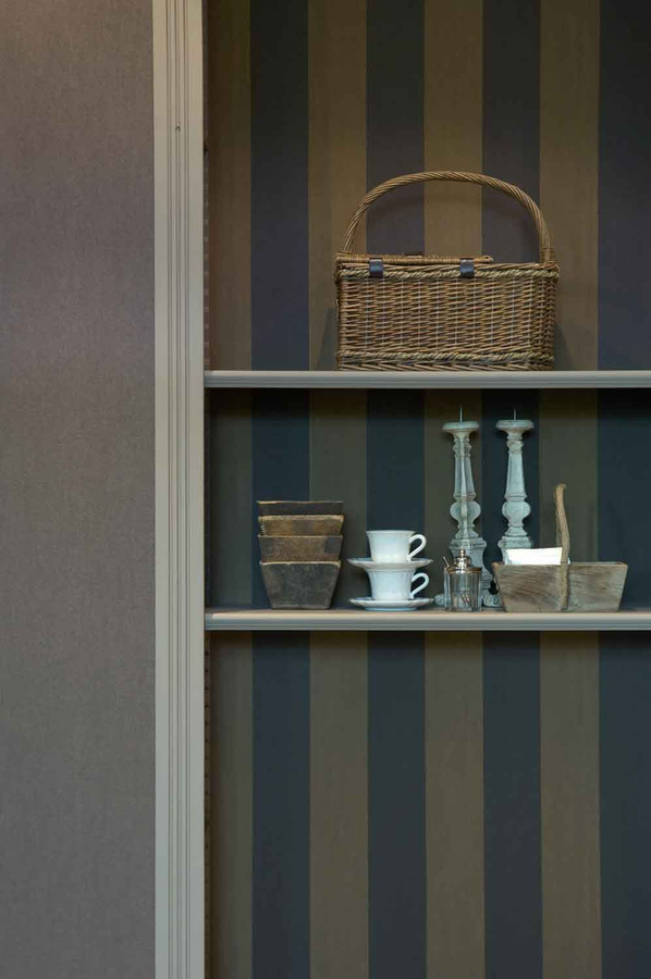 Flamant Wallpaper Stripe Paris Bohème Vlies Tapete in Multicolour - Bild 1