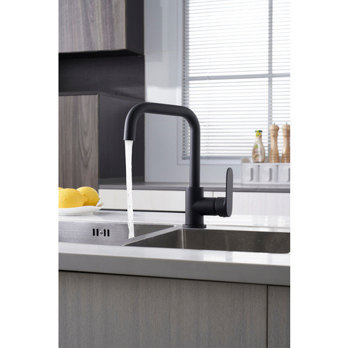 WELLWATER Spültisch-Einhebelmischer Imola in Mattschwarz aus Messing und Zink, B: 11,2 cm, H: 27,87 cm, T: 23,15 cm - Bild 3