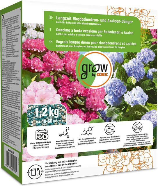 GROW by OBI Langzeit Rhododendron- und Azaleen-Dünger, 1,2 kg - Bild 1