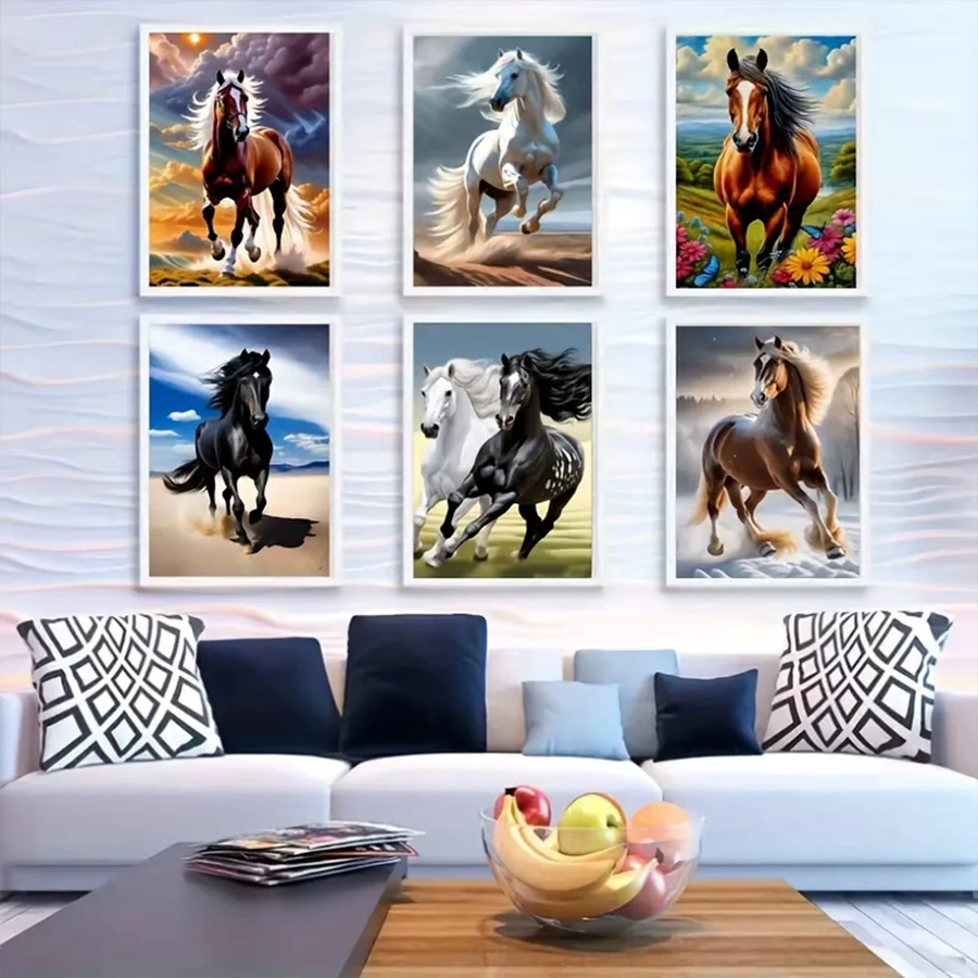YZMLY 5D-Diamantgemälde-Set Good Horse Design in Multicolor, DIY-Volldiamantkunst als Wanddeko, Breite: 30 cm, Höhe: 40 cm - Bild 2