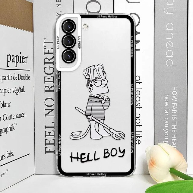 Transparente Handyhülle Lil Peep Hellboy Liebe für Samsung Galaxy S21 S22 S23 S24 S25 Ultra Plus FE - Bild 1
