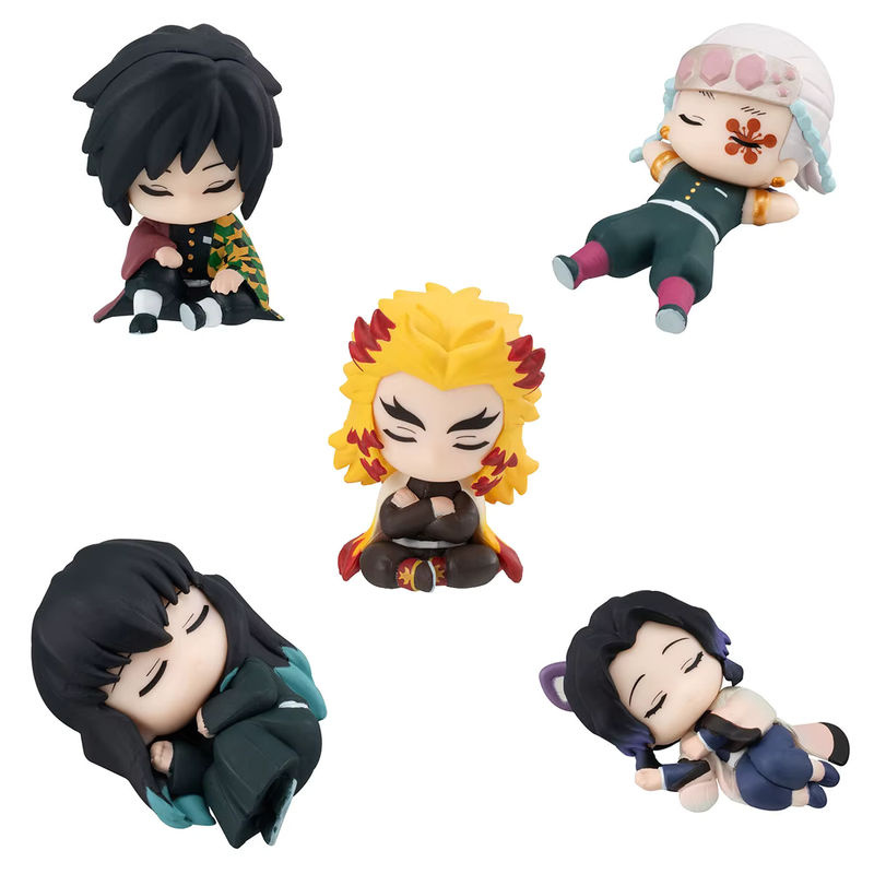 Bandai Demon Slayer Anime Figuren Set mit Tomioka Giyu, Rengoku, Uzui Tengen und Muichiro, mehrfarbig, Höhe: 4 cm - Bild 2