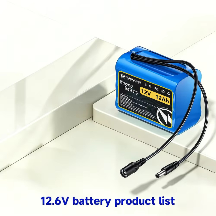 Aleaivy Hochleistungs 12V Lithium-Ionen-Akku 12Ah 3S2P mit BMS in Blau für DIY-Stromversorgung, LED-Streifen, RC-Boote und Spielzeug - Bild 3