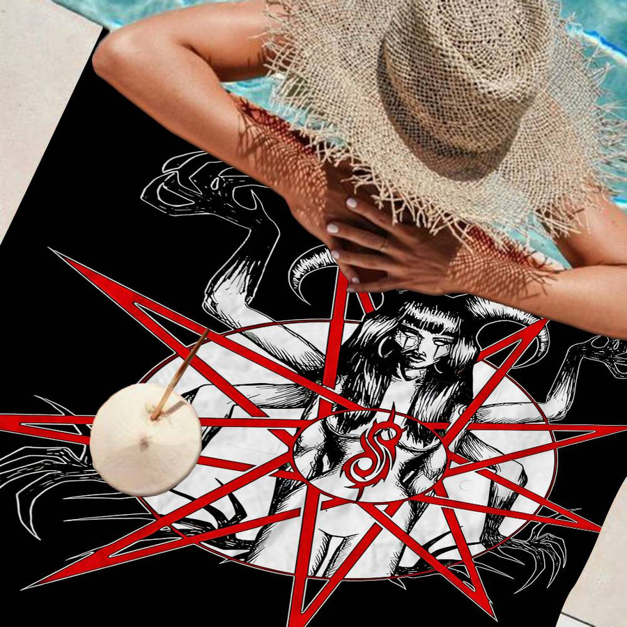 Ka Chen Muda Strandtuch Slipknot Design Mikrofaser Bunt B/H: 30 x 60 cm - Bild 1