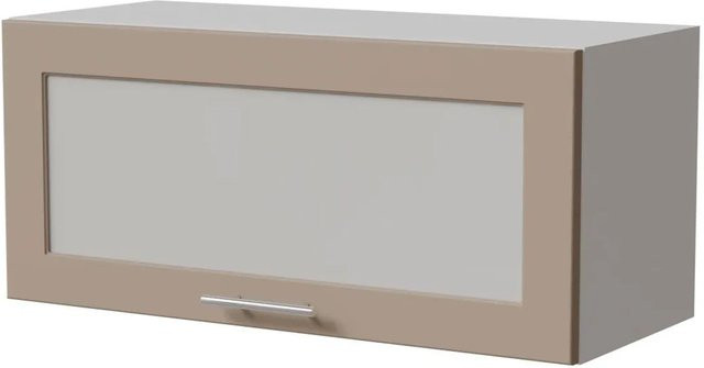 Feldmann-Wohnen Klapphängeschrank Brerra W4BS/80 WKF in Weiß und Graubeige Matt, B/T/H: 80 x 32,5 x 36 cm - Bild 1