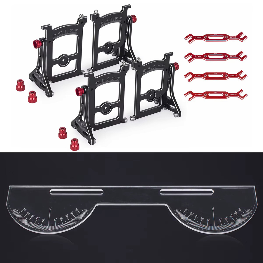 MALOM RC Aluminium-Chassis-Messwerkzeug mit Schraubenschlüssel, 1-teiliges Set - Bild 5