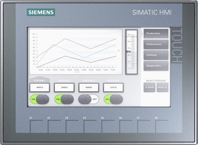Siemens SIMATIC HMI KTP700 Basic Bedienpanel 6AV2123-2GB03-0AX0 in Grau mit Ethernet/LAN - Bild 1