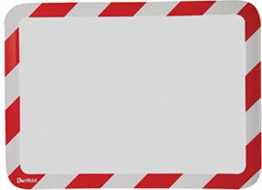 Tarifold Magnetrahmen Safety Line DIN A4 aus PVC in Rot/Weiß, 2er Pack - Bild 1