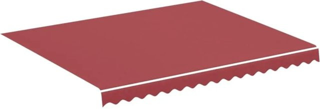 DELUKE Markisenbespannung aus Polyester in Rot, Wasserabweisend und Reißfest mit Volant für Markisenrahmen, B x H: 300 x 250 cm - Bild 1