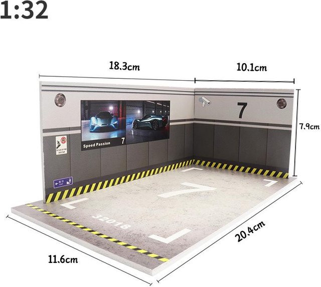 Linyi toy car Diorama Garage, Parkplatzmodell, 1:32, 1:24 - Bild 1