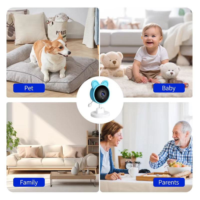 DANMINI Babyphone mit Videoüberwachung, Infrarot-Nachtsicht und Zwei-Wege-Audio Sprach-Gegensprechanlage in Weiß - Bild 6
